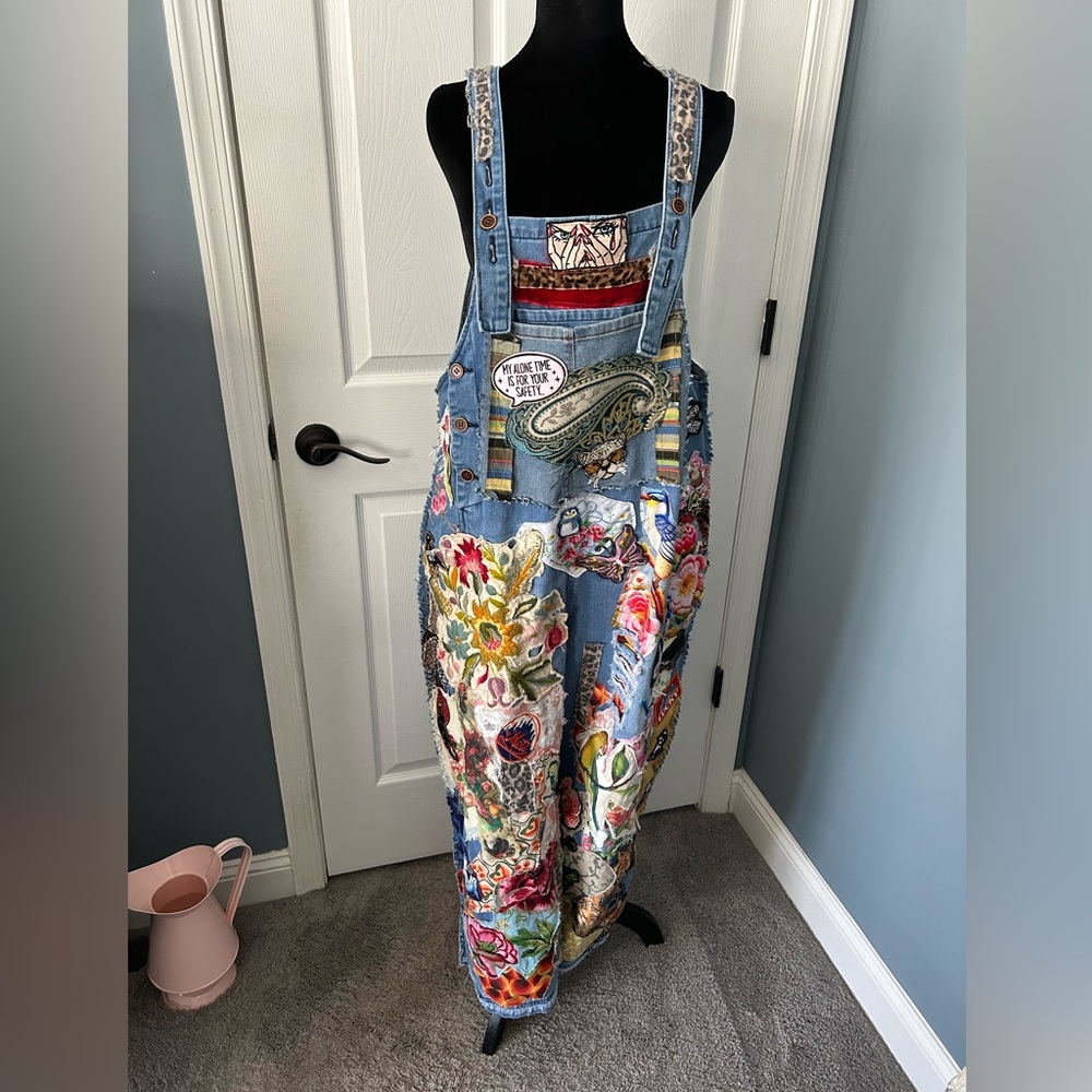 Denim Overalls Wearable Art